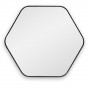Шестиугольное зеркало в чёрной тонкой раме Hexagon M Black (Хексаген) Smal 80*74 см в интернет-магазине «Зеркала с подсветкой» фото