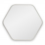 Шестиугольное зеркало в серебряной тонкой раме Hexagon M Silver (Хексаген) Smal 80*74 см в интернет-магазине «Зеркала с подсветкой» фото